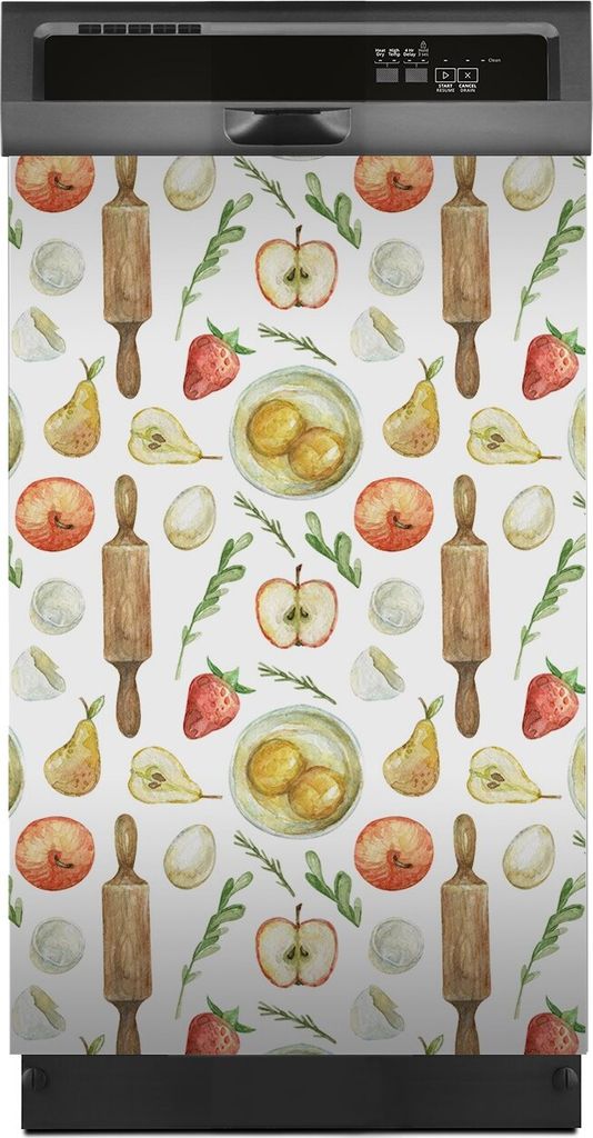 Magnete Dekorative 45x70 cm Küche Magnetmatte Spülmaschine - Äpfel Birnen Eier Erdbeeren