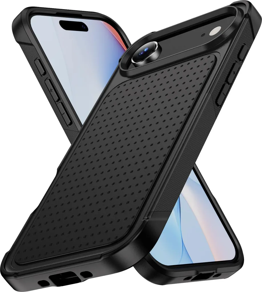 Cover Antiurto iPhone Air Nera: Custodia Militare Robusta 2in1