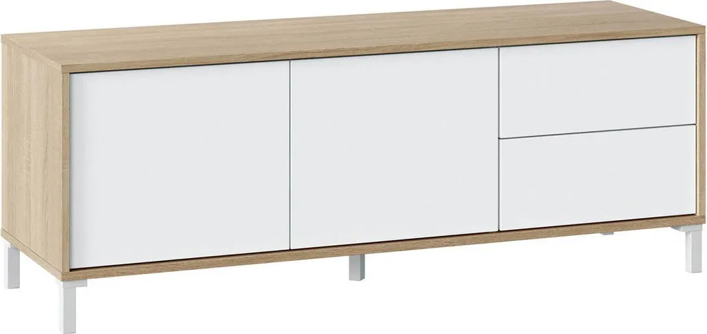 Mobile TV Bianco Economico Dmora Alva 130cm: Offerta Porta TV 2 Ante