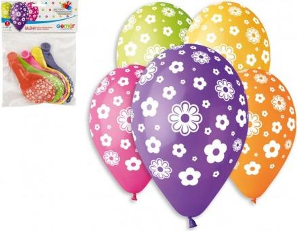 TEDDIES Aufblasbare Luftballons - Blumen 5 Stk. Produktbild 