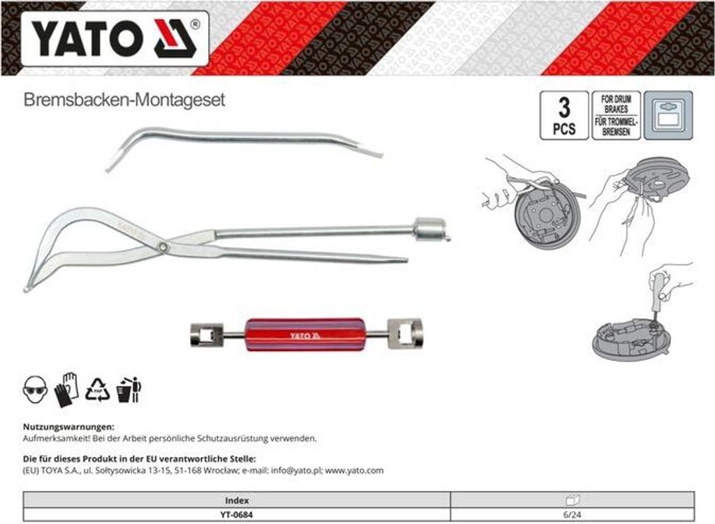 YATO Bremsfederzangen-Set Produktbild 3
