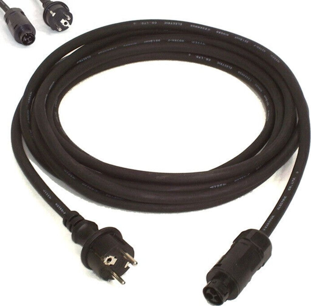 Mikro Wechselrichter Anschlusskabel 5m Balkonkraftwerk EN030 Schuko Solar 15822