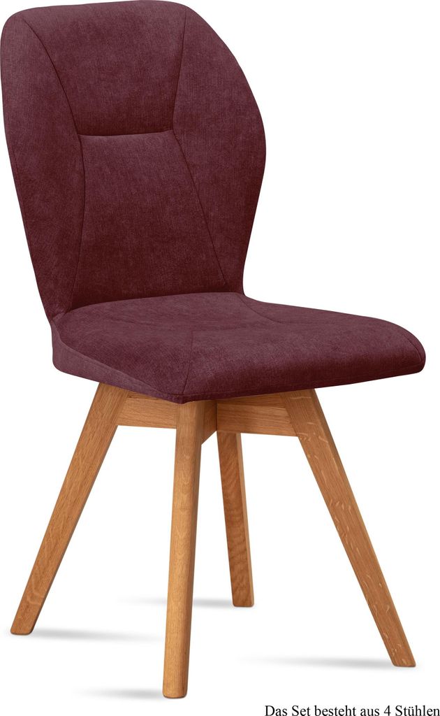Esszimmerstuhl drehbar (4er-Set) Draga 51x92x60 Eiche Produktbild 