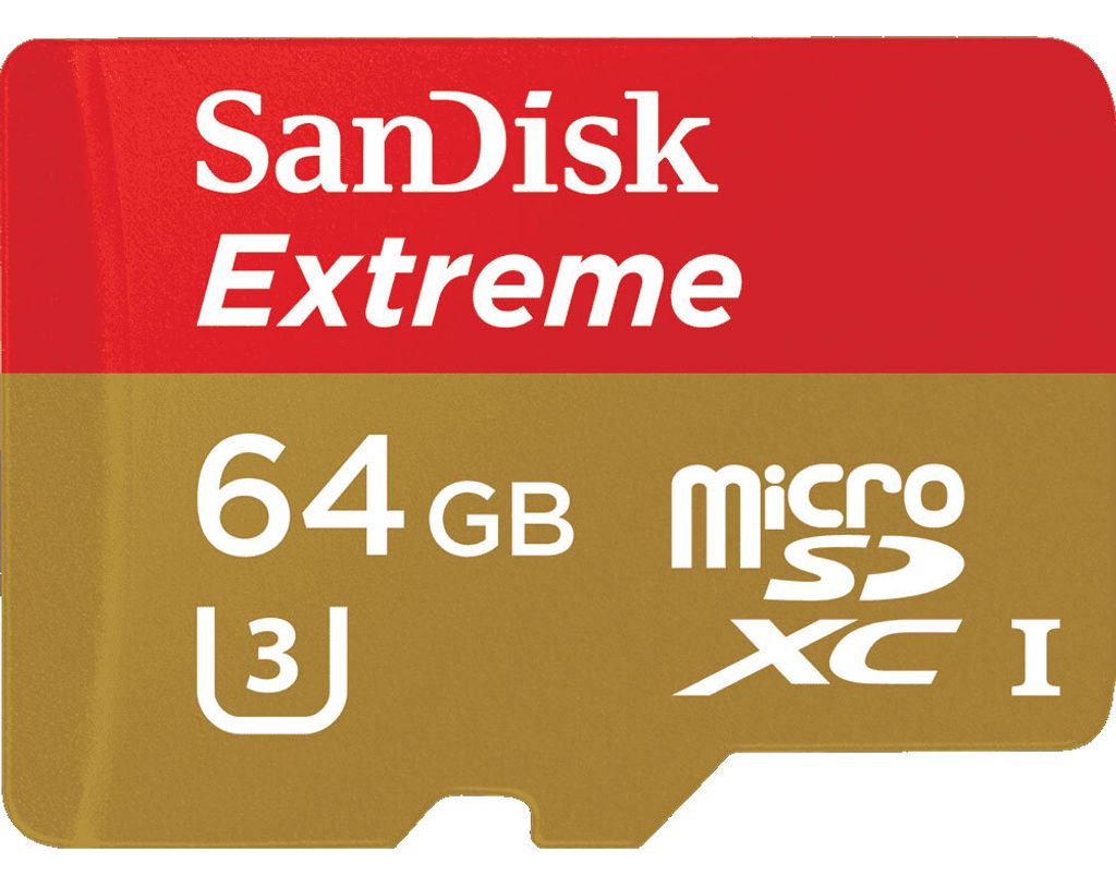 SanDisk Extreme, microSDXC, 64GB, 64 GB, MicroSDXC, Klasse 10, UHS-I, 90 MB/s, 60 MB/s