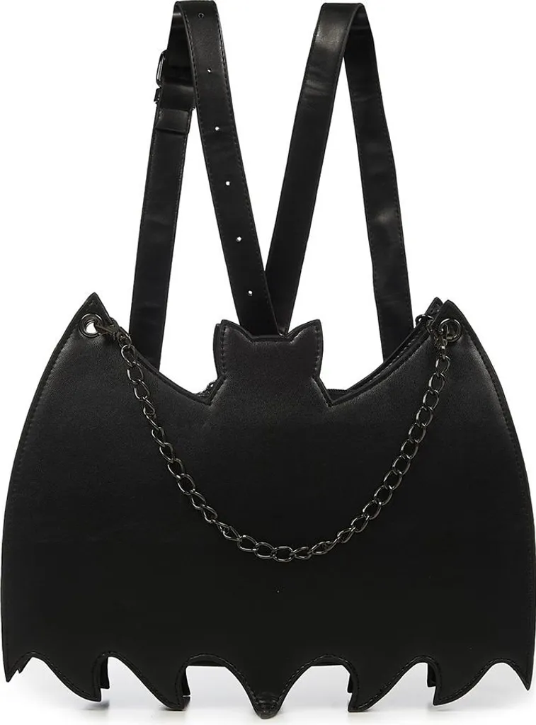 Sac à dos transformable Bat Bag style gothique avec ailes de démon noir - 2
