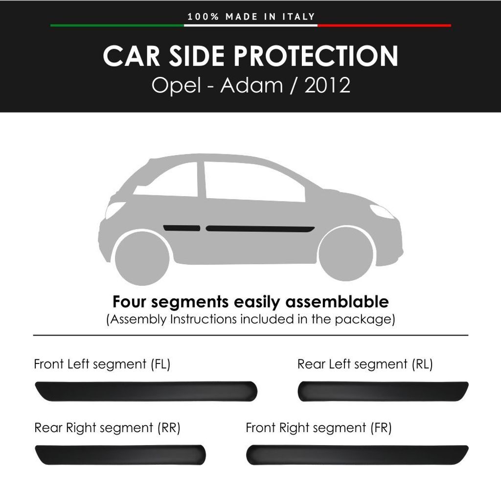 Baguettes latérales de pare-chocs pour Opel Adam 2012 avec Image du produit 