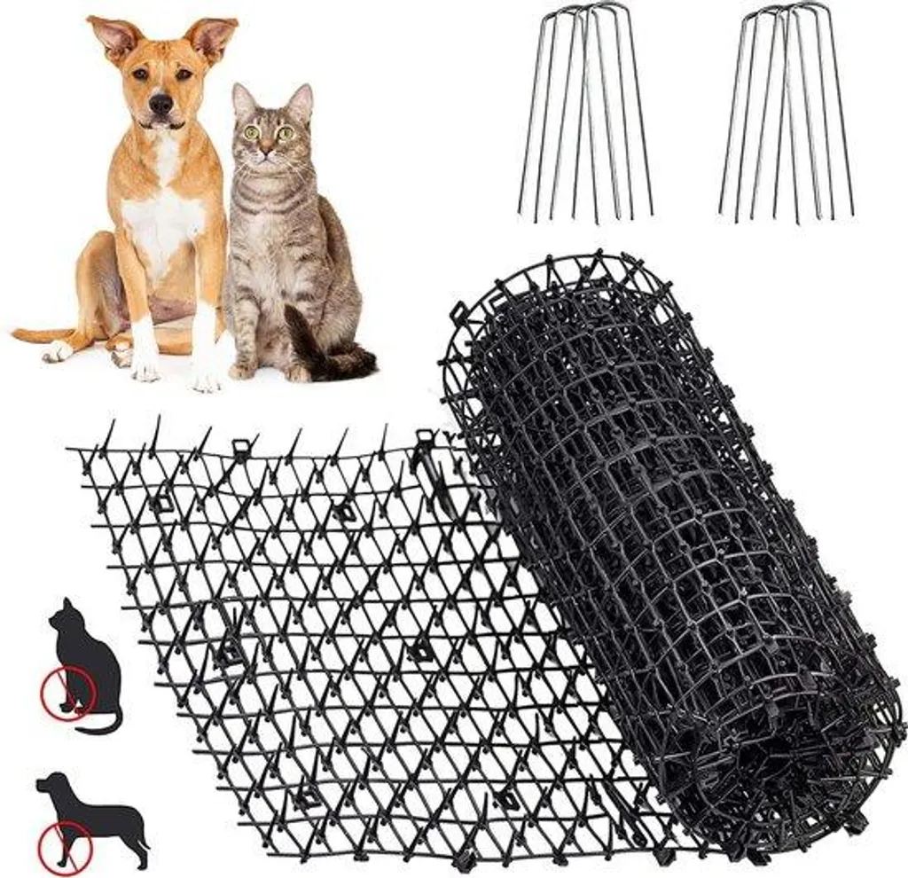 Tapis répulsif anti-chats et chiens : Grille de protection jardin 2 mètres
