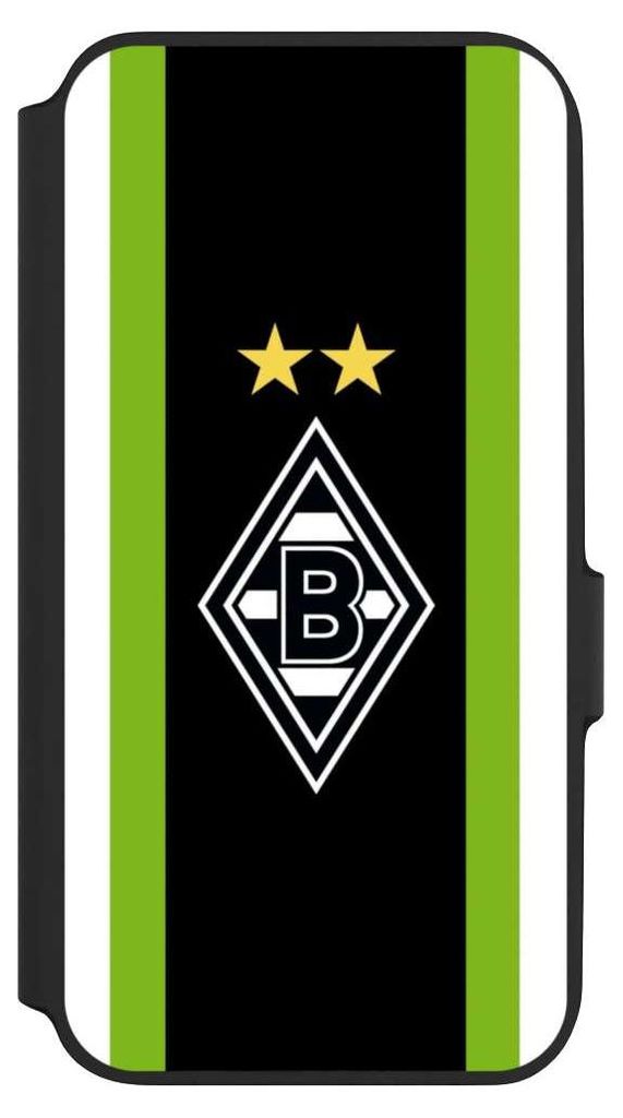 NIVOCASE Klapphülle für Samsung Galaxy A54 5G Handyhülle aus Kunst Leder NIVOflip schwarz Borussia Mönchengladbach Gladbach Logo
