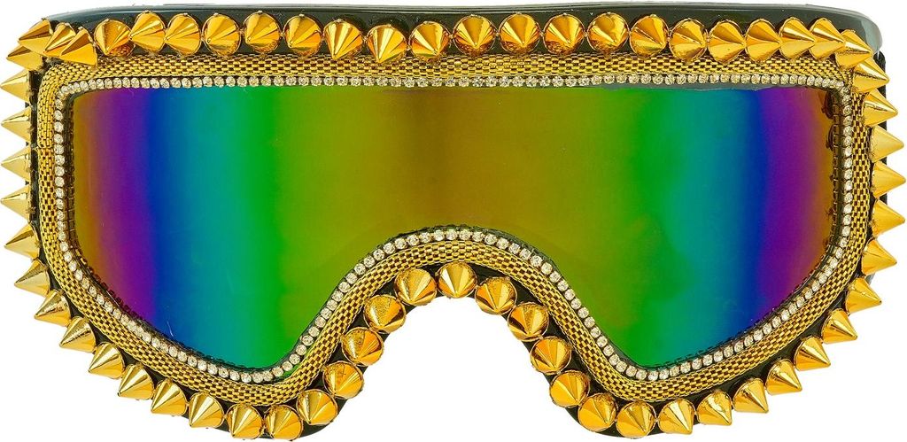 Skibrille Après-Ski / Festival Mit Goldenen Nieten Und Strass