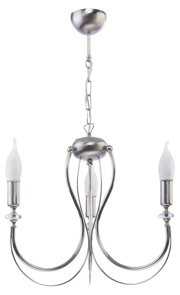 Lustre Suspension en Métal Argenté MELANI 3 Lumières E14 par Jupiter