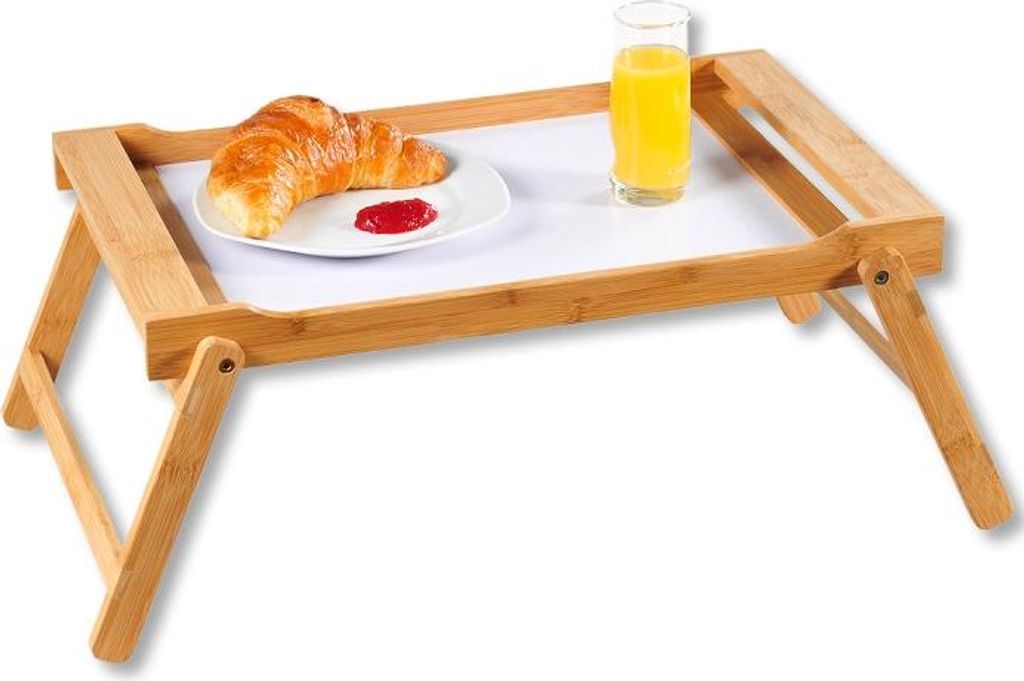 Tablett mit Klappfüßen, Bambus, Produktbild 