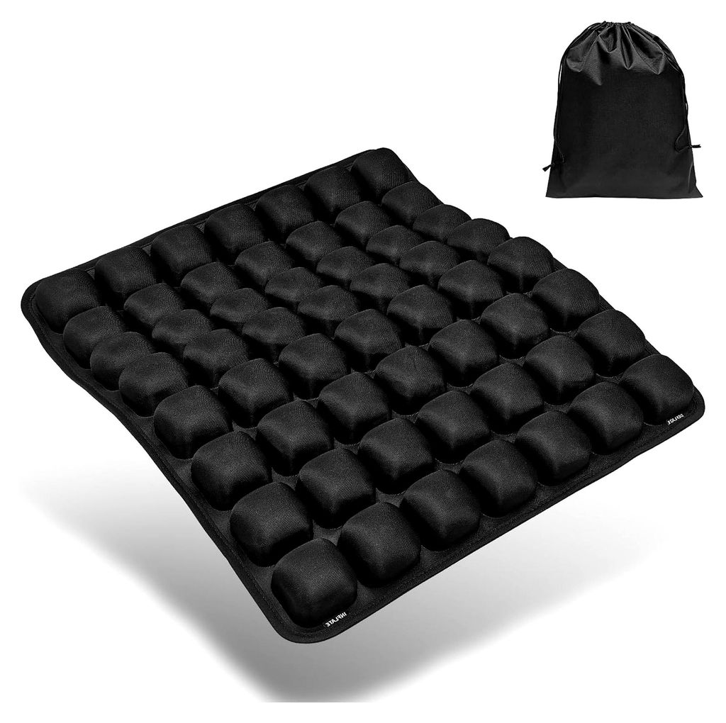 Aufblasbares Sitzkissen mit 3D-Luftzellen, Ergonomisches Kissen für Bürostuhl, Auto, Flugzeug, Rollstuhl, Stadion, Antidekubitus, Orthopädisches...