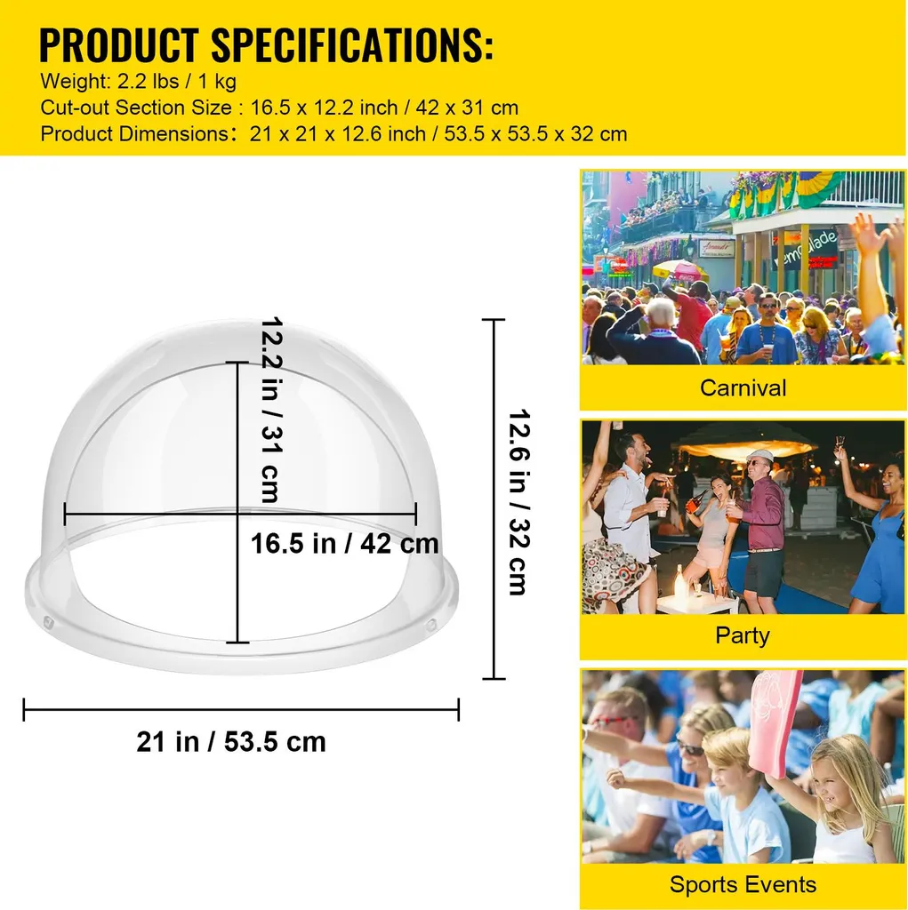 Protection de 52 cm pour Machine à Barbe à Papa : Idéal pour Usage Externe - 7