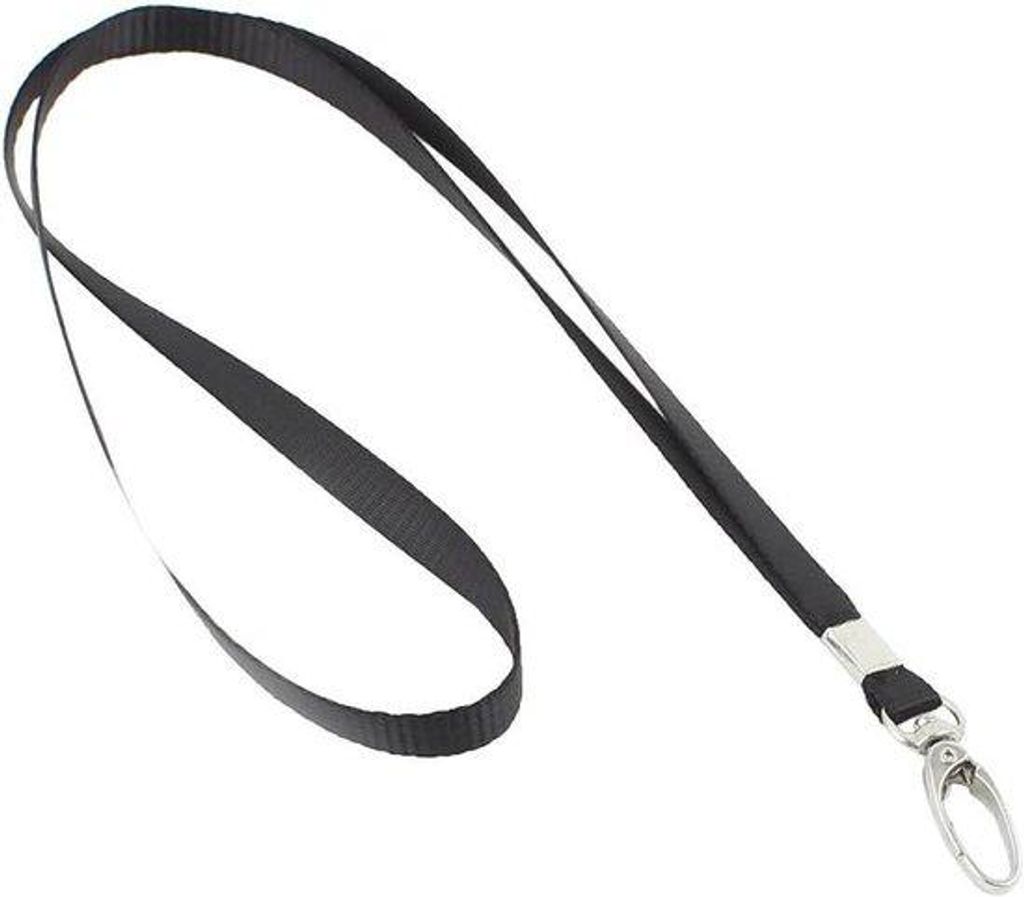 Schlüsselband mit ID-Halter, schwarz, praktisch