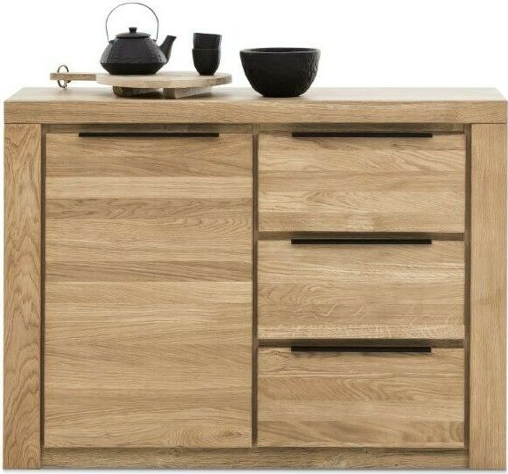 Sideboard Kommode Greta in Wildeiche geölt Teilmassiv Produktbild 2