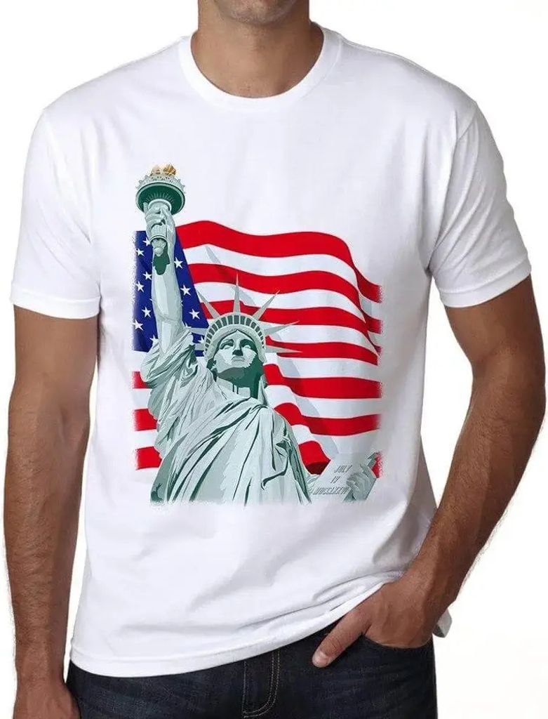 Herren Grafik T-Shirt Freiheitsstatue 6 – Statue Of Liberty 6 – Öko-Verantwortlich Vintage Jahrgang Kurzarm Lustige Druck Geburtstag Geschenk ...