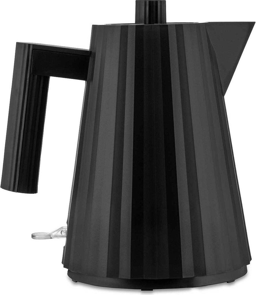 Alessi MDL06/1 B Plissè Elektrischer Wasserkocher aus 100 cl, Schwarz (MDL06/1 B)