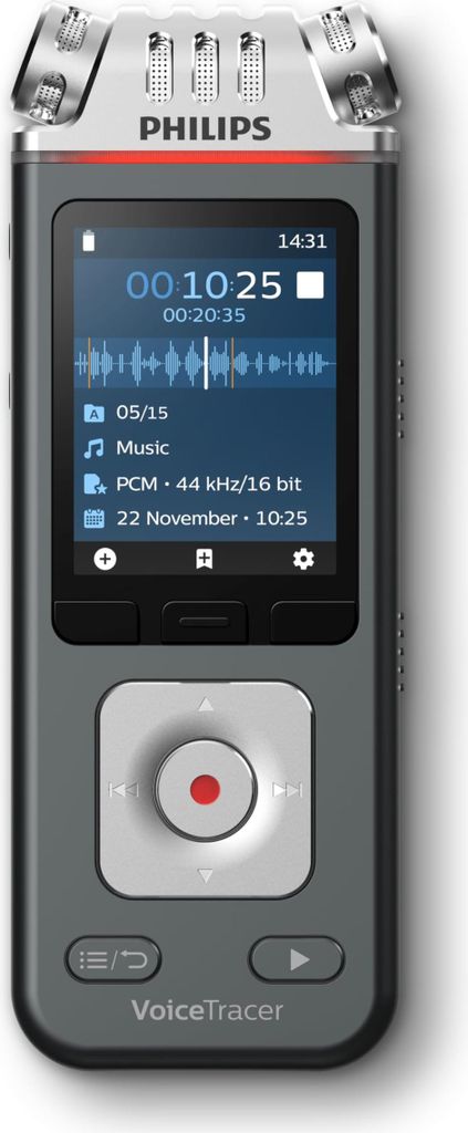 Philips VoiceTracer, 50 - 20000 Hz, Schwarz, Grau, Windows Produktbild 