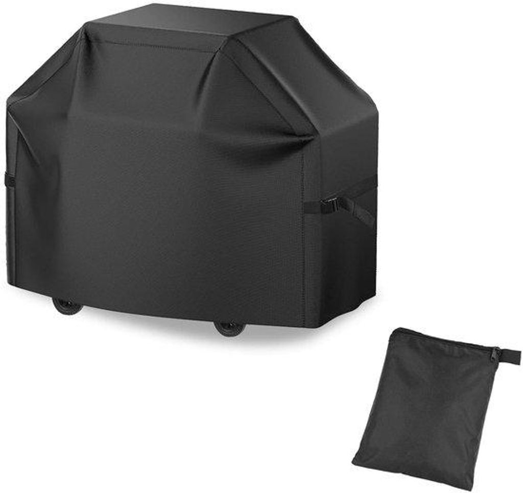 Robuste wetterfeste Grillabdeckung schwarz 117x61x117cm