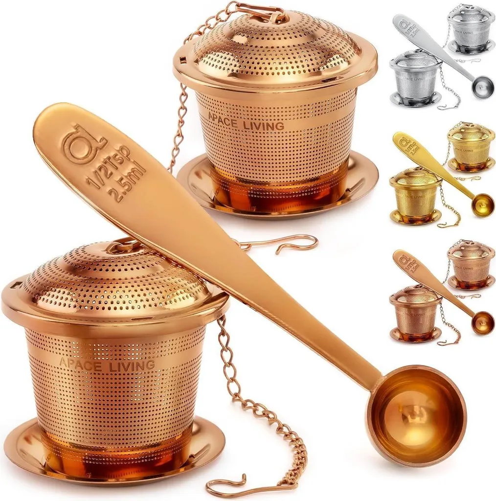 Set Colini Tè Apace Oro Rosa: Atmosfera e Gusto in Acciaio Inox