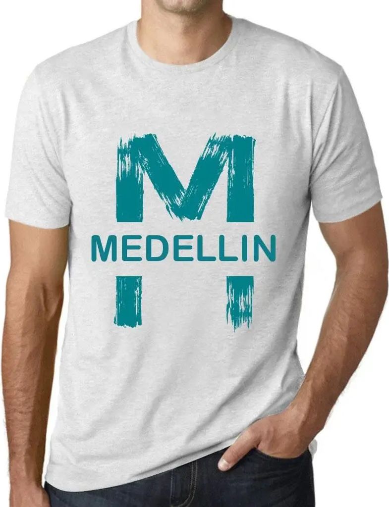 Herren Grafik T-Shirt Medellin Öko-Verantwortlich Vintage Jahrgang Kurzarm Lustige Druck Geburtstag Geschenk Mann