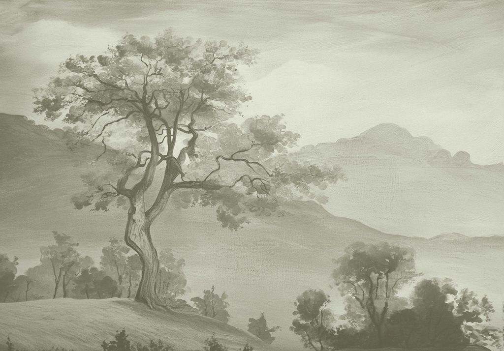 ESTAhome Fototapete italienische Landschaft Grün 4 x 2.79 m