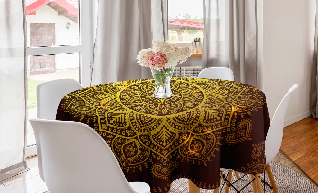 ABAKUHAUS Tovaglia Mandala Oriental Snowflake 150cm - Design Top
