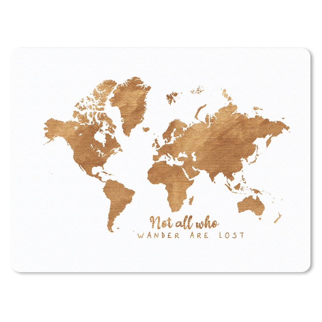 MuchoWow Mauspad Mousepad Karte - Bronze - Sprichwörter 40x30 cm - Mousepads - Maus Mat - Pad - Mausunterlage - Anti Rutsch