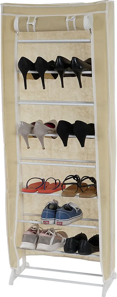 Armadio Pieghevole da Campeggio e Scarpiera in Tessuto 140x52x18cm