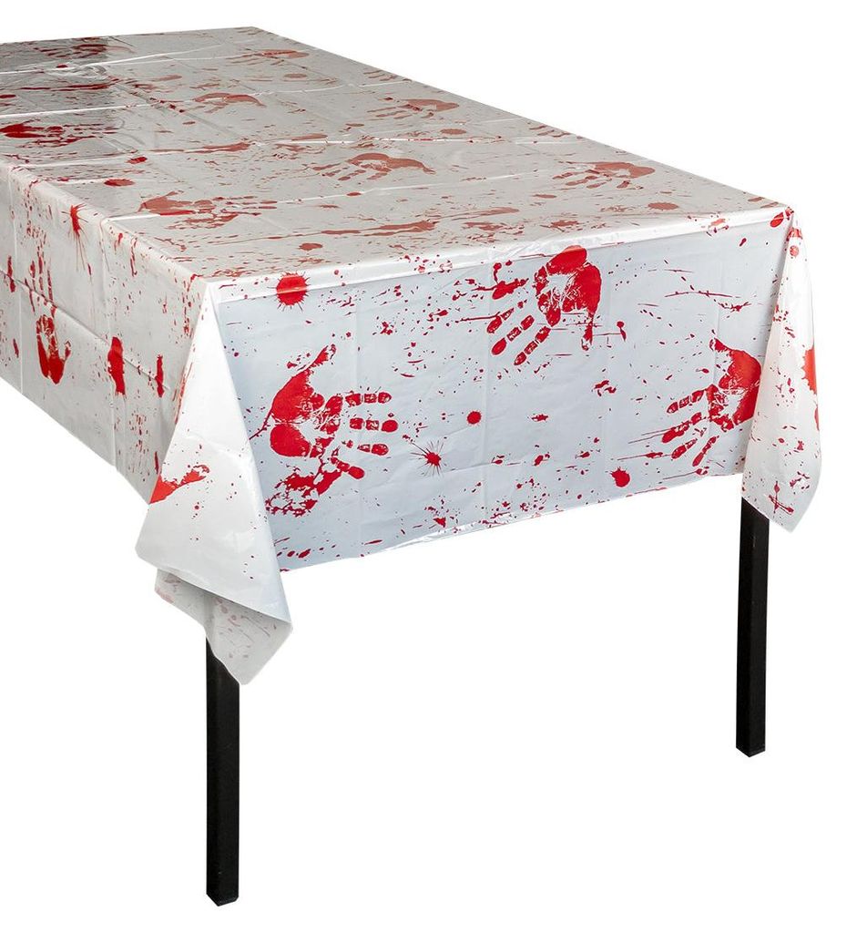 Blutbespritzte Halloween Tischdecke - Kunststoff - 247 x Produktbild 
