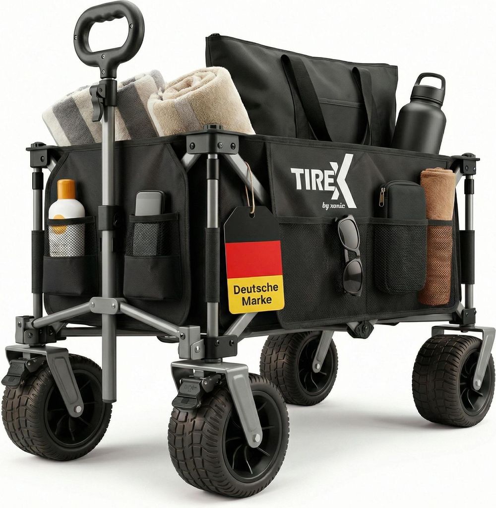 TIREX by xonic® Bollerwagen Faltbar mit PolyurethanXL Produktbild 