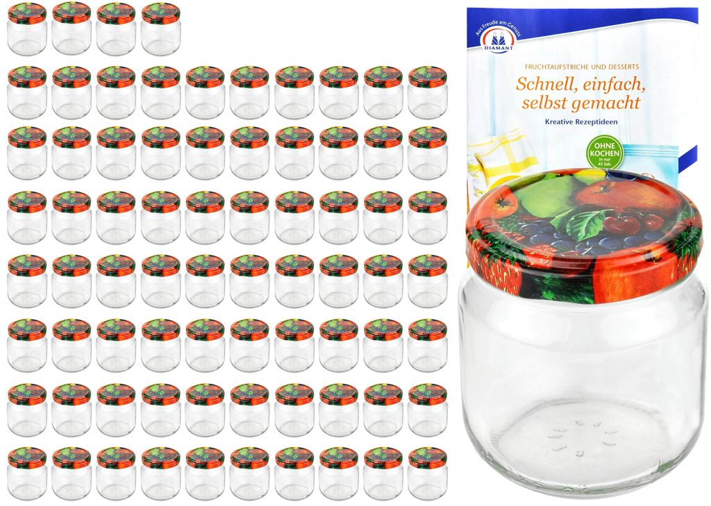 zestaw 75 okrągłych słoików 212 ml nieder To 66 słoików na Zdjęcie produktu 