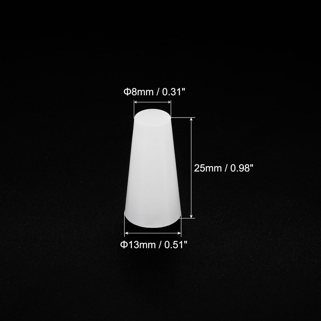 40Stk Silikon Gummi Konisch Stecker 8mm bis 13mm Solid Wei? fš¹r Pulverisierung Lackierung Eloxierung Beschichtung Sandstrahlen Labor Verwendung
