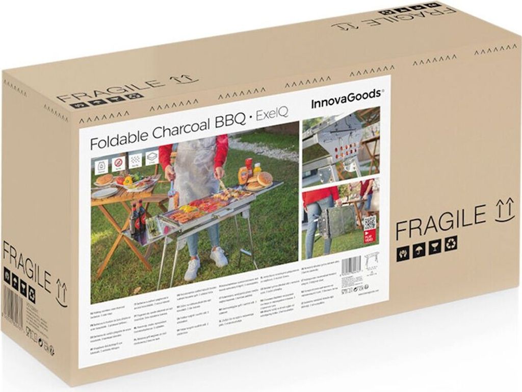 A cardboard box with a product image and text on it.