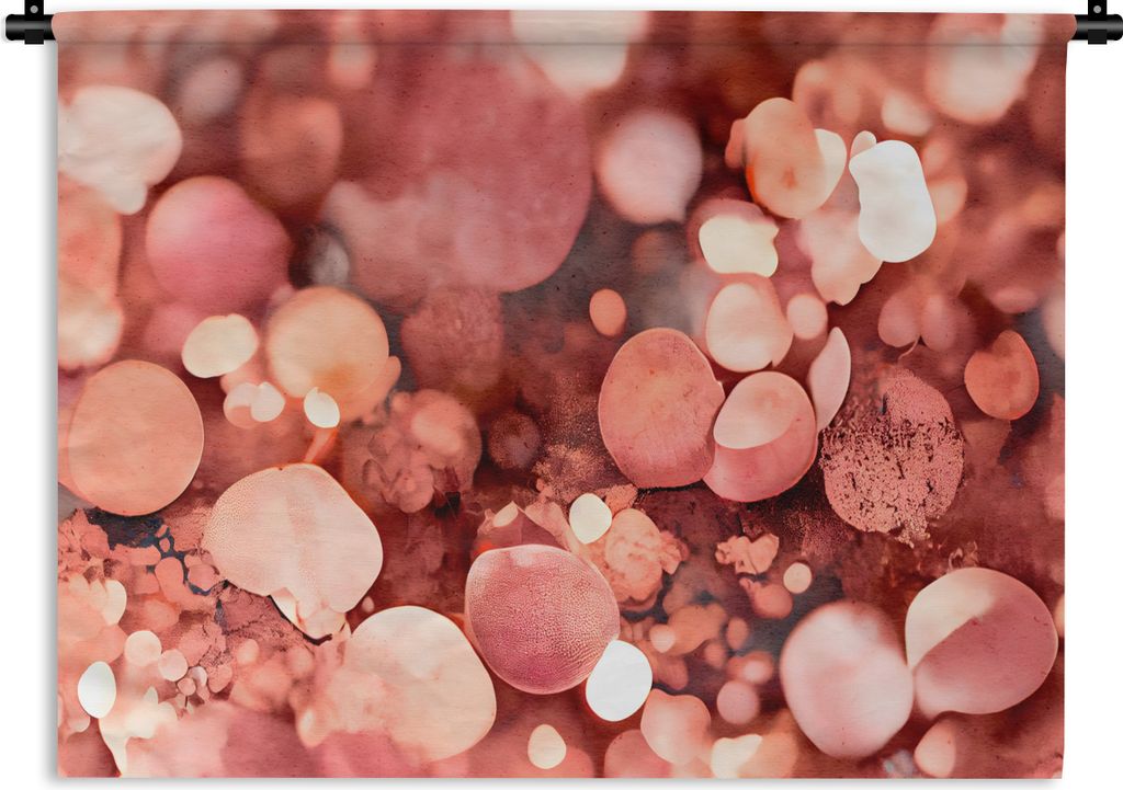 MuchoWow Wandteppich Wandbehang Abstrakt - Glitzer - Rosa - Luxe 90x67.5 cm Tapisserie Dekoration Wandtuch - Fototeppich - Wand-Skulpturen