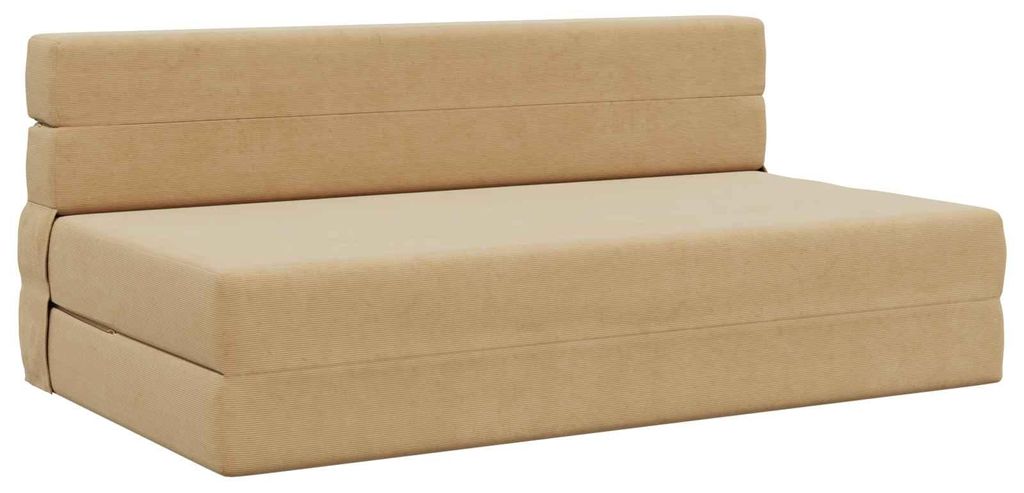 “2026 Modern“ Grau Klappsofa Bett Hellgrün-Grau 203 x 152 x 15 cm Cordstoff - Designermöbel 29938 - Klassische Sofas