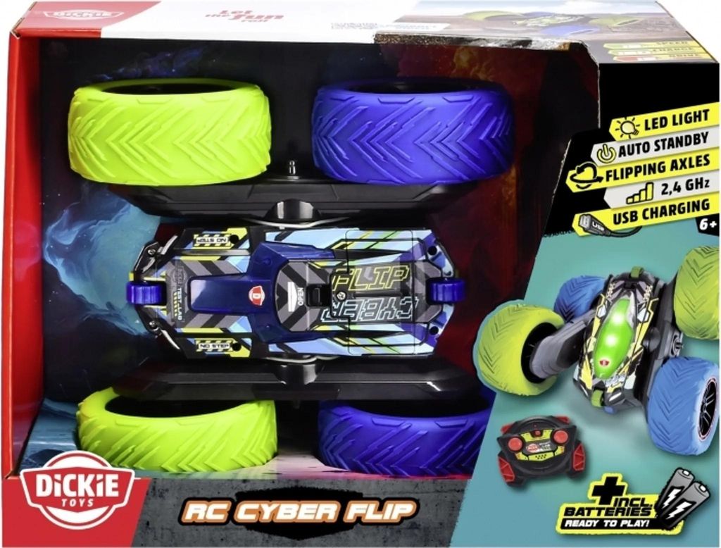 Dickie - Auto telecomandata Go Crazy RC Cyber Flip, RTR Immagine del prodotto 