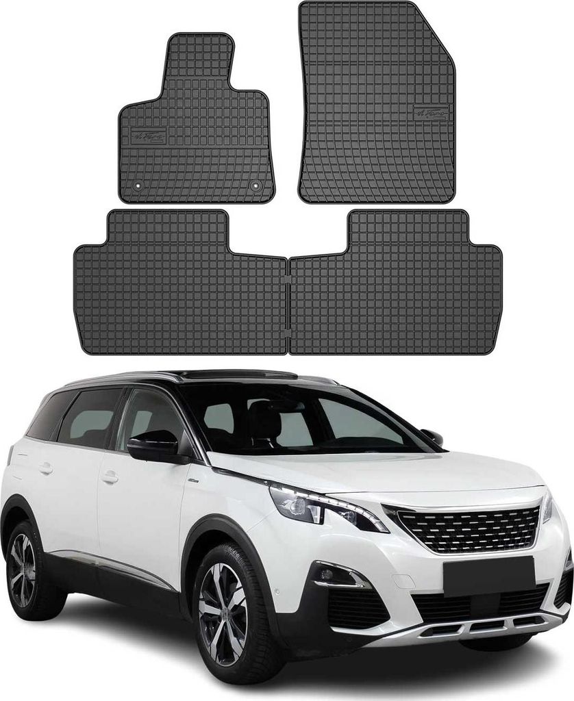 2017-2025 Peugeot 5008 podlahové rohože gumové čierne 4 ks Obrázok produktu 