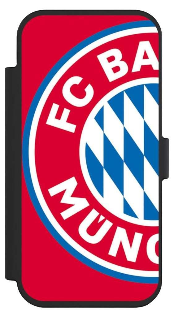 NIVOCASE Klapphülle für Apple iPhone Air Handyhülle aus Kunst Leder NIVOflip schwarz FC Bayern München FCB Offizielles Lizenzprodukt