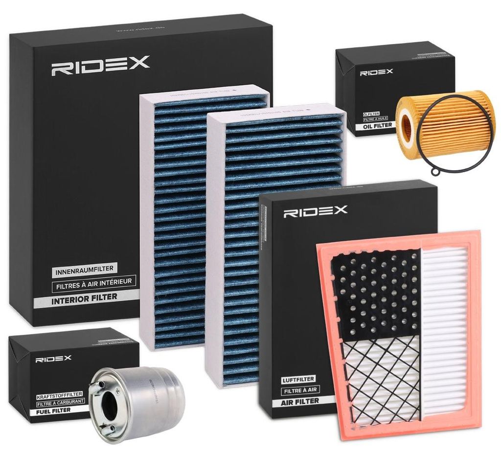 RIDEX Filterset Inspektionspaket Filtersatz passend für MERCEDES-BENZ M-Klasse (W164) R-Klasse (W251, V251) GL (X164)