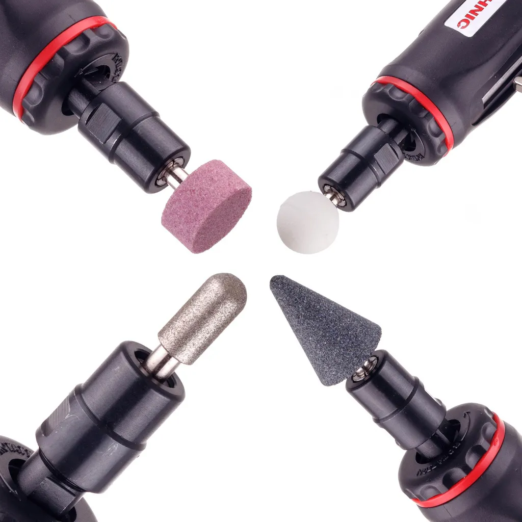 Kit Mandrino Per Smerigliatrice Con Stelo Da 1/4'' E Teste Filettate Da 3/8'' E 1/4'' - Acciaio Al Carbonio