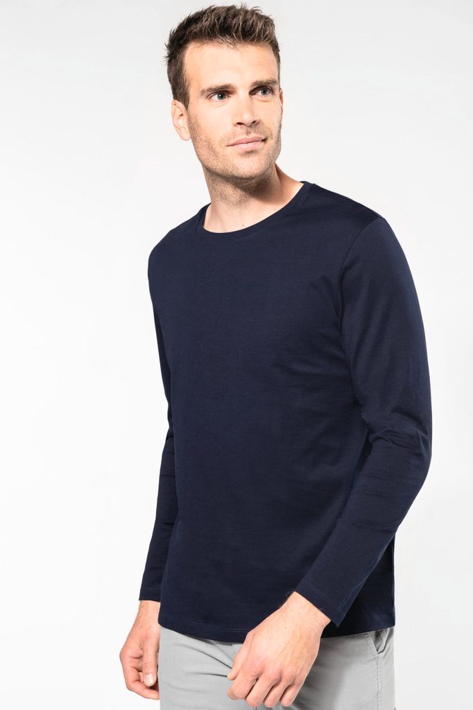 Kariban Premium Supima Herren-T-Shirt mit Rundhalsausschnitt und langen Ärmeln