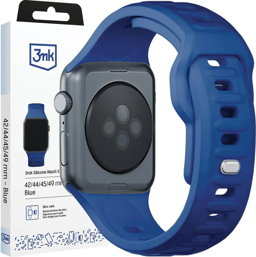 Cinturino Sportivo 3mk Blu Apple Watch Ultra 49mm e Series 45mm