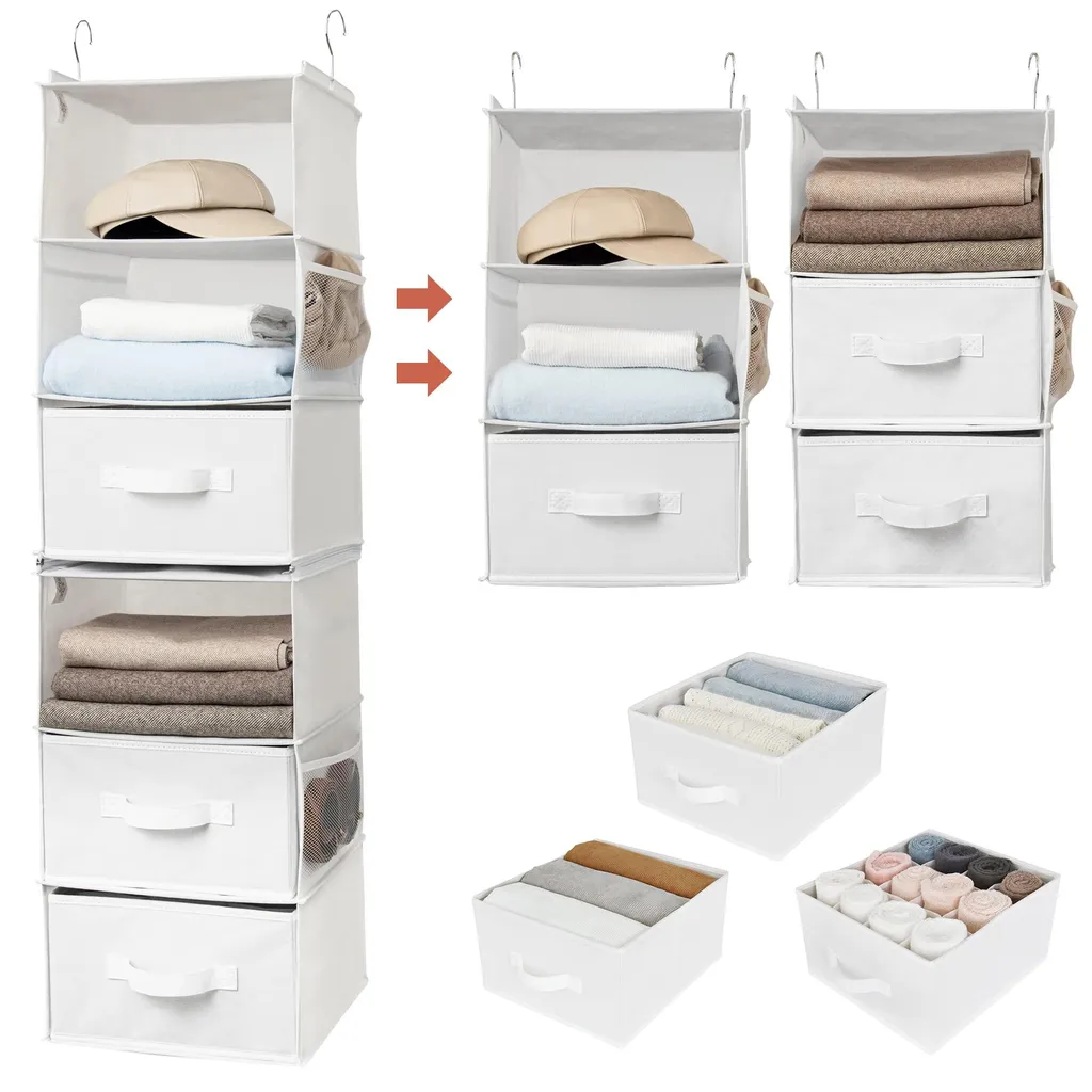 Organiseur d'armoire pour chambre et dressing, étagère suspendue gain de place