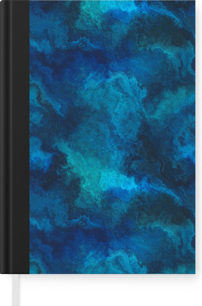 MuchoWow Notizbuch Tagebuch Haushaltsbuch Notebook A5 Muster - Farbe - Abstrakt - Blau - Notizblock - Notizheft - Notebook - Schreibblock - Papier