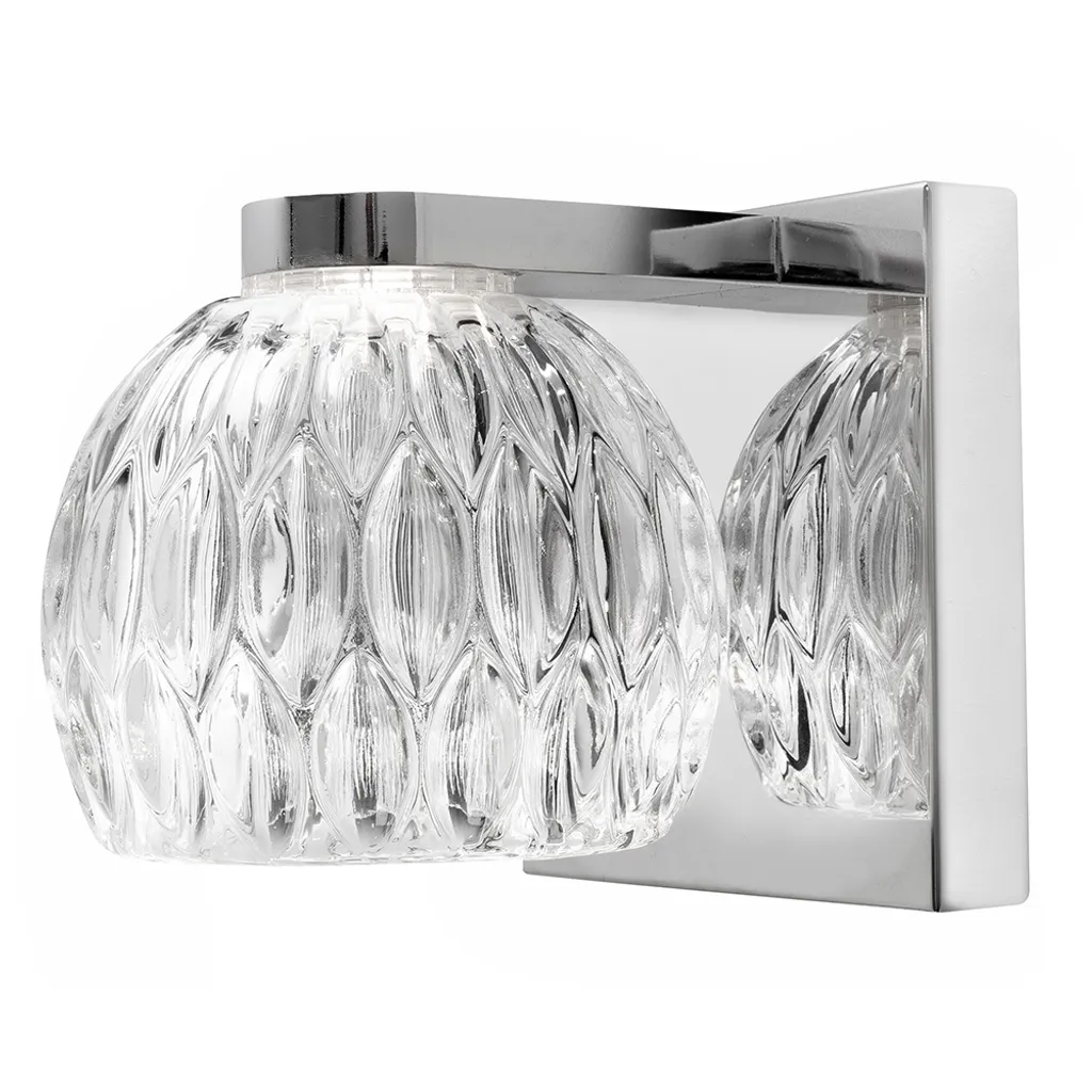 Lampe de chevet design Lara Nova Luce verre chromé pour salon chic