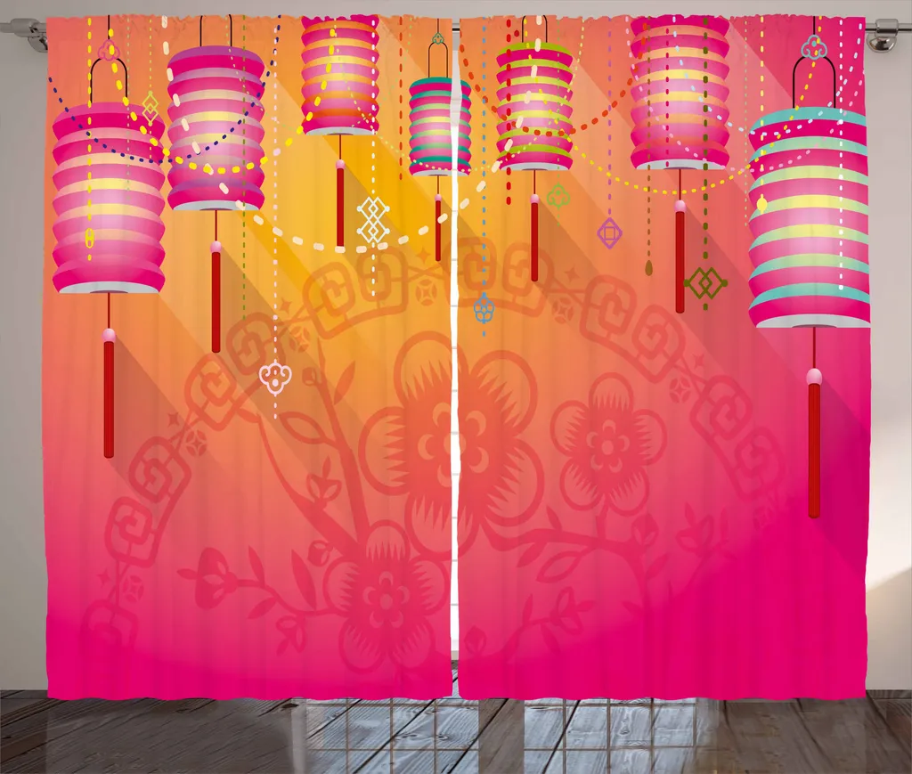 Rideau pour Décoration de Fêtes Fuchsia 280x225 cm avec Accroches Incluses