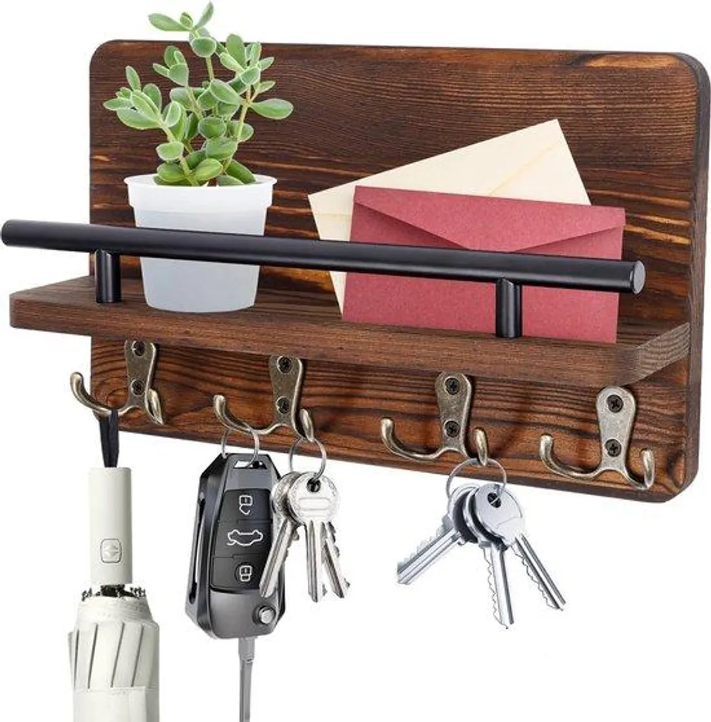 Rangement pour clés compact - Boîte à clés sécurisée en bois et aluminium