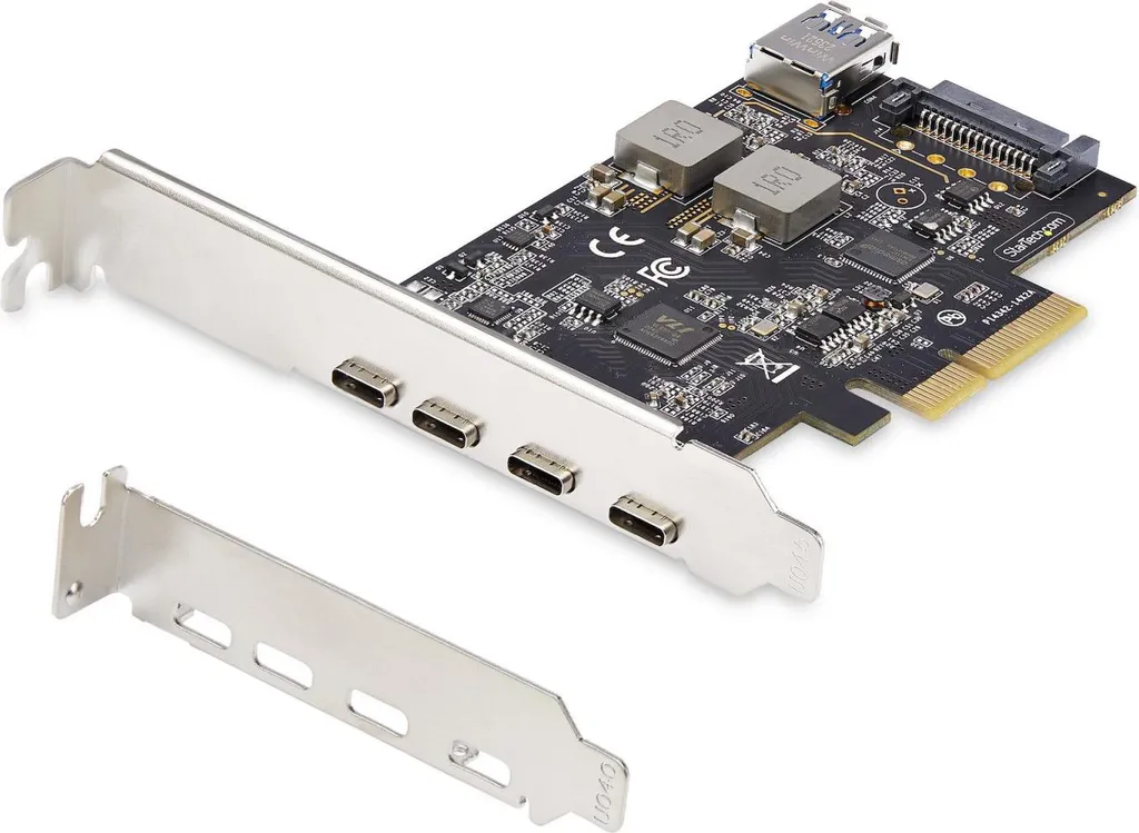 StarTech.com Carte PCIe USB 3.2 10Gbps - 4x USB-C et 1x USB-A Interne