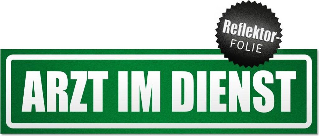 Arzt im Dienst Motiv 2 invertiert Magnetschild Schild magnetisch